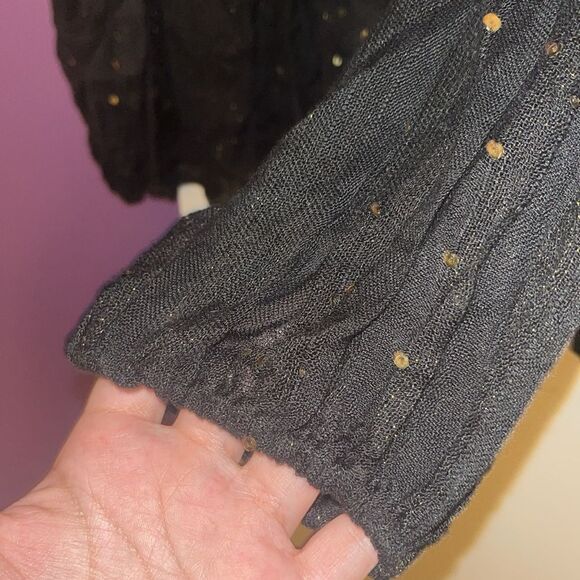 Lovestitch Blouse Embroidered Floral Sequin Velvet Fringe Tassel Size Medium - Picture 10 of 13